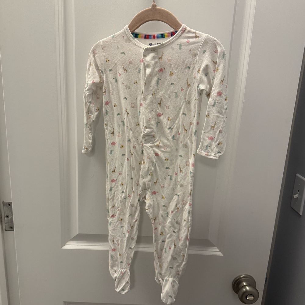 Magnetic Me Size 6-9 months footie pink little bitty pretty one